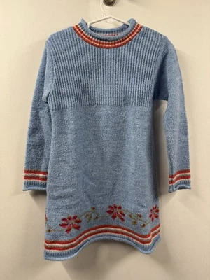 Vestido Suéter Floral Azul Deux Par Deux Niñas Talla 5 Acrílico Mezcla Poli Canadá Foto 1 de 4
