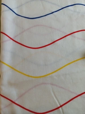 Tela de lino vintage rayas multicolores de 1 yarda Foto 1 de 4