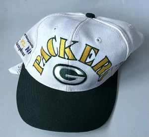 Vintage Green Bay Packers Embroidered Super Bowl Champions Snapback Hat Cap D49 - Picture 1 of 2