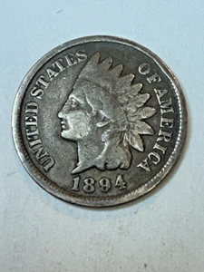 1894 Indian Head Cent Very Fine VF - Picture 1 of 2