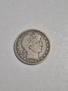 1/2 Dollar Barber  Half Dollar 1909 USA  Silber  Münze , H3 - Bild 1 von 4