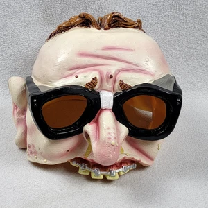 Vintage Disguise Inc Halloween Nerd Half Mask Glasses Braces Rubber Pimples - Picture 1 of 9