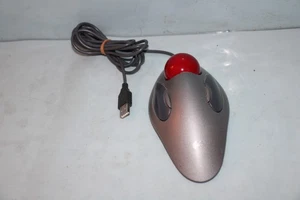 Logitech Trackman Marble USB T-BC21 Mouse 804377-0000 RED MARBLE BALL - Picture 1 of 3