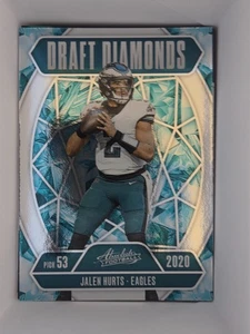2025 Panini Absolute Draft Diamonds Jalen Hurts #DD-JHS Eagles Insert - Imagen 1 de 2