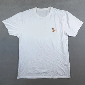 Maison Kitsune CHILLAX FOX PATCH T-shirt bianca regolare uomo maniche corte grandi - Foto 1 di 8