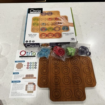Otrio Wood Strategy-Based Family Board Game Award-Winning STEM Interactive - Image 1 of 3