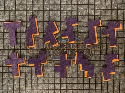 Yugioh! Dungeon Dice Monsters Tiles (2 Sets Of 11) Double Sided W/ Star (P/O) - Image 1 of 4