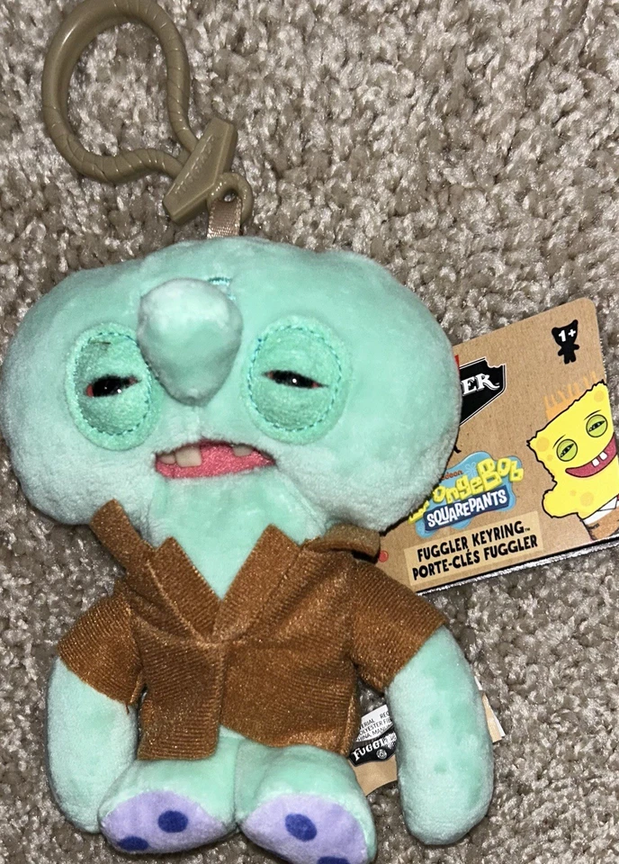 Zuru Fuggler x Spongebob Squarepants Keychain Plush Squidward Tentacle NEW - Image 1 of 1