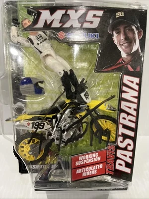 AUTOGRAPHED  TRAVIS PASTRANA #199 MXS Suzuki Motorcycle - Image 1 of 4