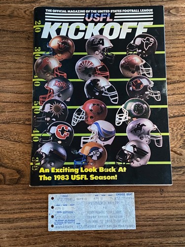 1984 Kickoff USFL Football Official Program A Look Back at 1983 Season ...