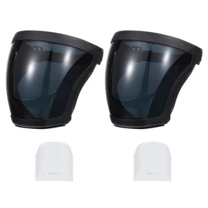 Black Full Safety Face Shields, Anti Fogging Full Safety Face Protection Tran... - Picture 1 of 4