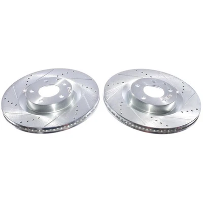 PowerStop Evolution Drilled Slotted Rotors Pair Front For Mazda CX-50 - Image 1 of 3