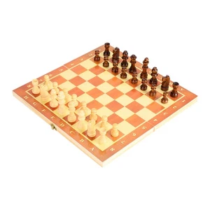 Portable Wooden Chessboard Folding Board Chess Game For Party Family Activi ZC - Picture 1 of 8