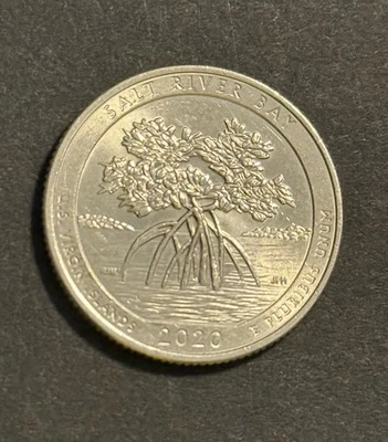 W Salt River Bay 2020 V75 Privy Mark cuarto circulado Foto 1 de 2