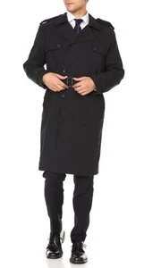 Abrigo de gabardina con cinturón de doble pecho para hombre Adam Baker todo el año - Imagen 1 de 2