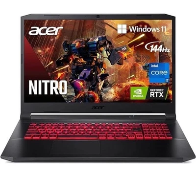 Acer Nitro 5 17.3" 1TB SSD, Intel Core i7 11th Gen, 4.60 GHz, 16GB Gaming PC - Image 1 of 4