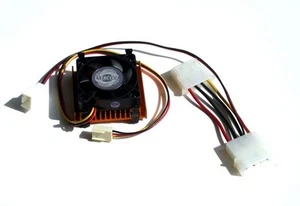 486 CPU Fan 4-Wire 3-Wire Ball Bearing SOCKET-3 Heat Sink - Picture 1 of 3