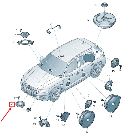ALTAVOZ SALPICADERO CENTRAL DELANTERO AUDI E-TRON GEN 80A035453 80A-035-453 NUEVO Foto 1 de 4