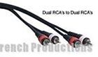 Kabel akumulatorowy RC-3 Dual RCA do Dual RCA Patch Cable - 3 stopy