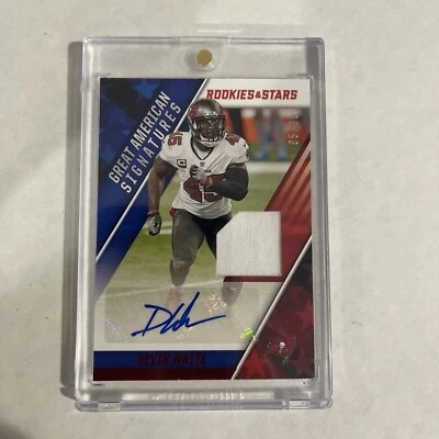 2021 PANINI ROOKIES & STARS DEVIN WHITE, #GAS-DW, AUTO, JERSEY, SERIAL #62/99 - Image 1 of 4