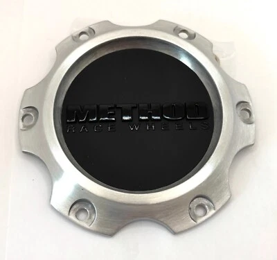T077L122-S1 MÉTODO RUEDAS DE CARRERA Tapa central de metal cepillado negro mate Foto 1 de 4