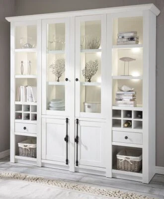 Buffetschrank weiß Pinie Landhaus Schrank Küchenschrank Kommode Anrichte Hooge - Bild 1 von 4