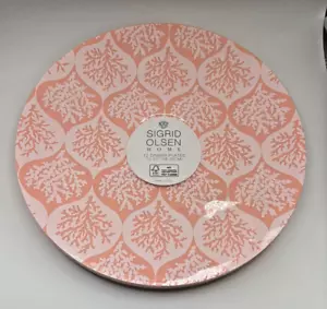 Sigrid Olsen Coral Plastic Dinner Plates 10.25" Set of 12 Sealed NEW - Picture 1 of 2