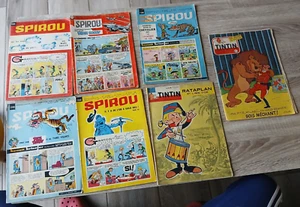 SET 7 Comics Tim und Struppi 669.462 SPIROU 1184.1324.1178.1193.1333 Das Büro von Gaston - Bild 1 von 1