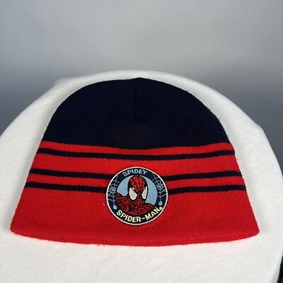 Raro gorro calavera vintage Marvel 2005 Spider-Man negro rojo niños talla única Foto 1 de 4