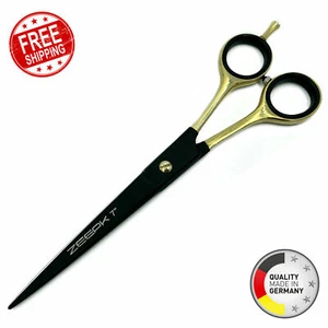 FORBICIA DA BARBIERE SALONE PARRUCCHIERE ACCONCIATURA MADE IN GERMAN 7" NERO/ORO - Foto 1 di 2