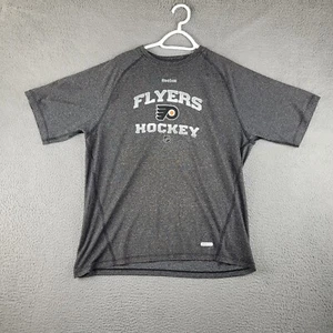 Philadelphia Flyers Shirt Mens Medium Gray NHL Reebok Speedwick Flyers Hockey - Picture 1 of 10