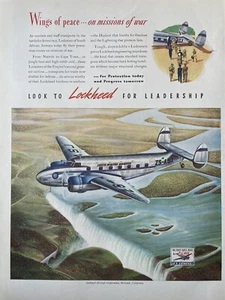 1941 Vintage Lockheed Aircraft Corporation print ad.  Lockheed for leadership - Picture 1 of 1