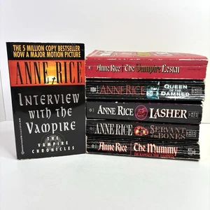 Anne Rice Paperback Lot of 6 Books Vampire Mummy Lasher Queen of the Damned - Foto 1 di 11