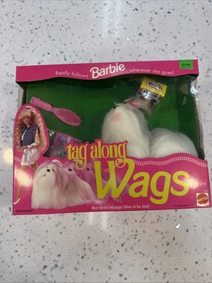 Vintage Mattel 1992 Barbie Tag Along Wags Puppy #3335 Collectible NIB - Image 1 of 4