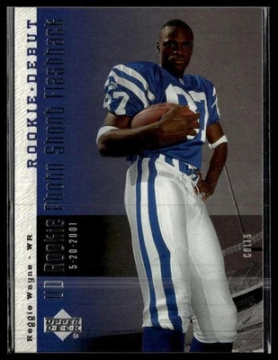 2006 Upper Deck Rookie Debut #RPF75 Reggie Wayne Flashback Silver - Image 1 of 2