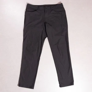 Pantalones elásticos Lululemon ABC Classic Fit Performance para hombre 34x31 negros Warpstreme - Imagen 1 de 7