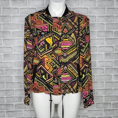 H & M ♡s Coachella геометрический племенной узор куртка-бомбер, размер 8 - Изображение 1 из 4