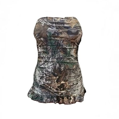 Traje de baño Realtree camuflado sin tirantes de una pieza vestido de baño para mujer 10 $99 sujetador acolchado Foto 1 de 4