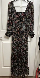 Angie Boho Festival Floral Maxi Dress - Size Large - Picture 1 of 24