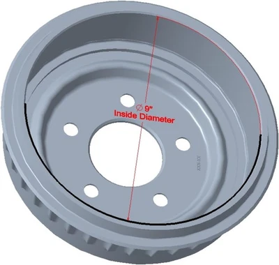 Bendix 高级后刹车鼓 9 英寸内径适用于福特 Ranger,马自达 PDR0713 — 第 1/4 张图片