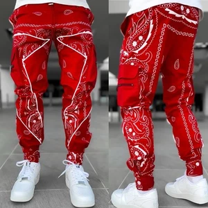 Guapi Cargohose Herren 36 Rot Bandana Patchwork Limited Edition Streetwear Neu mit Etikett - Bild 1 von 9