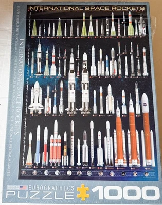 International Space Rockets 1000 Jigsaw Puzzle, Brand New-Sealed Box! - Image 1 of 4