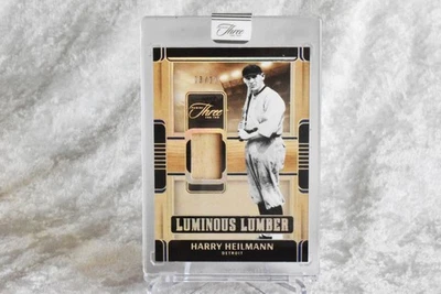 2025 Panini Three and Two Luminous Lumber HARRY HEILMANN #LUM-HH Bat Relic 🔥/10 - Image 1 of 4
