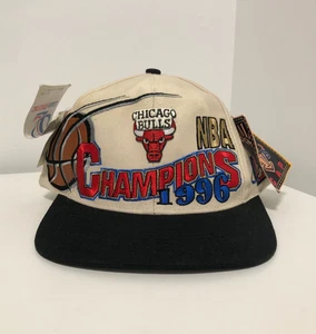 Vintage Logo Athletic Hat NBA Chicago Bulls 1996 Championship Locker Snapback NEU - Bild 1 von 10