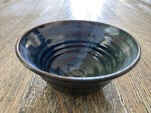 Small Pottery What-Not Bowl, Blue/Green, 4.75"