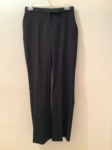 East 5th Dress Slacks Pants Womens Petite 6P Black Red Pinstripe Zipper - Picture 1 of 12