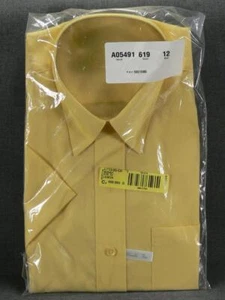 NEW FOXCROFT WRINKLE FREE SHORT SLEEVE TOP BLOUSE SIZE 12 NWT LEMON - Picture 1 of 3