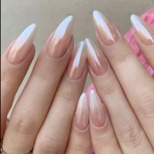 24pcs Almond Gradient Press On Nails Mirror Effect Glossy False Nails - Picture 1 of 3