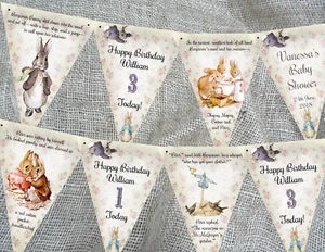 3m Personalised Benjamin Bunny Bunting/Banner - Any Occasion - Picture 1 of 8
