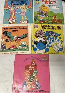 Lot of 5 Vintage Read Along Books And Records 33 1/3 RPM in Fair -Good Cond READ - Picture 1 of 6